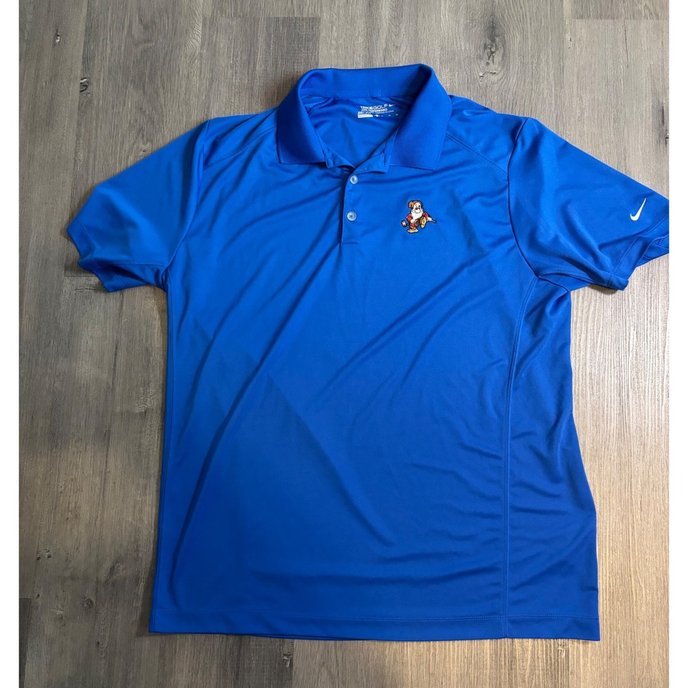 Nike Golf Polo Mens XL Blue Disney Grumpy Snow White Dri-FIT Tour Performance